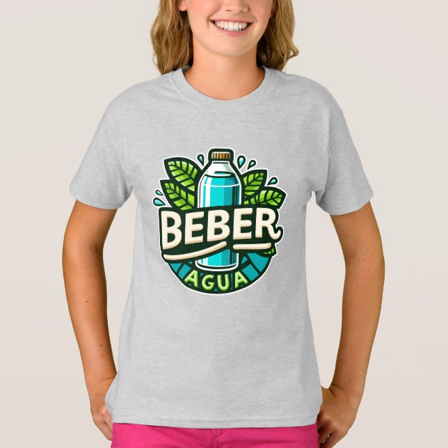 Beber agua t shirt (Framsida)