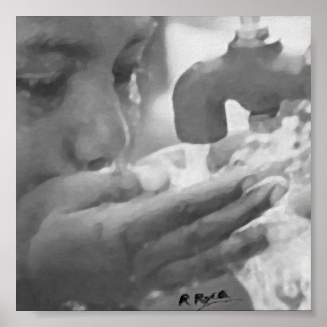 Beber las aguas de la fuente O Oils Atwork Poster (Framsidan)