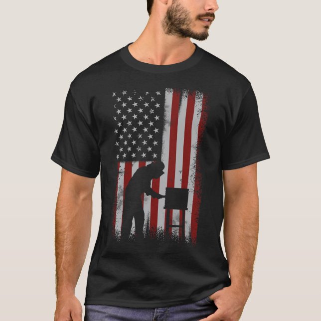 Bebiodlingsgåva från amerikanska Flagga Bebiodling T Shirt (Framsida)