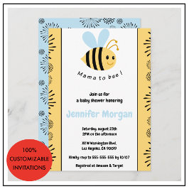 Bebis baby shower inbjudan Mamman ska bli Bumblebe