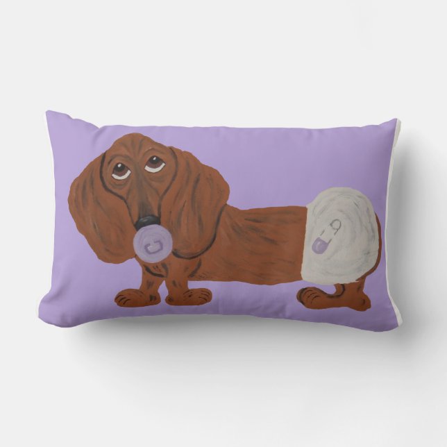 Bebis Dachshund Lumbarkudde (Framsida)