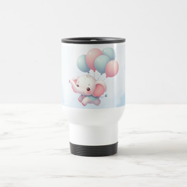 bebis elefant med ballonger resemugg (Center)