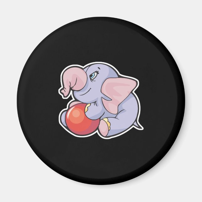bebis elefant med boll magnet (Framsidan)