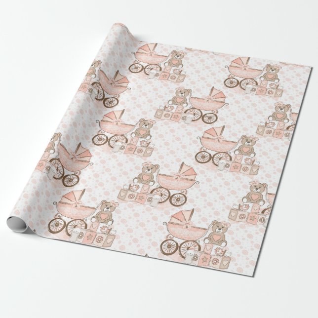Bebis Flicka Presentpapper (Utrullad)