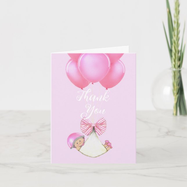 Bebis Flicka Tack Kort (Framsida)