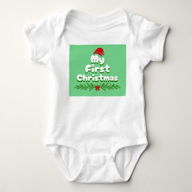 Bebis Första Jul T Shirt (Framsida)