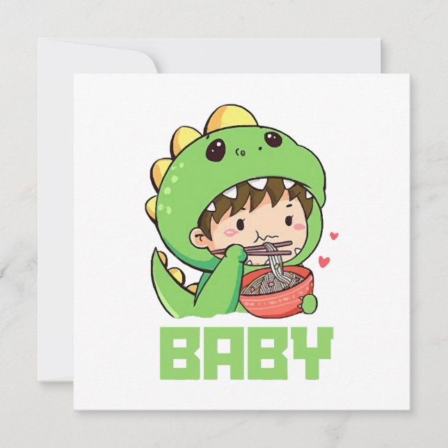 bebis godzilla inbjudningar (Framsida)