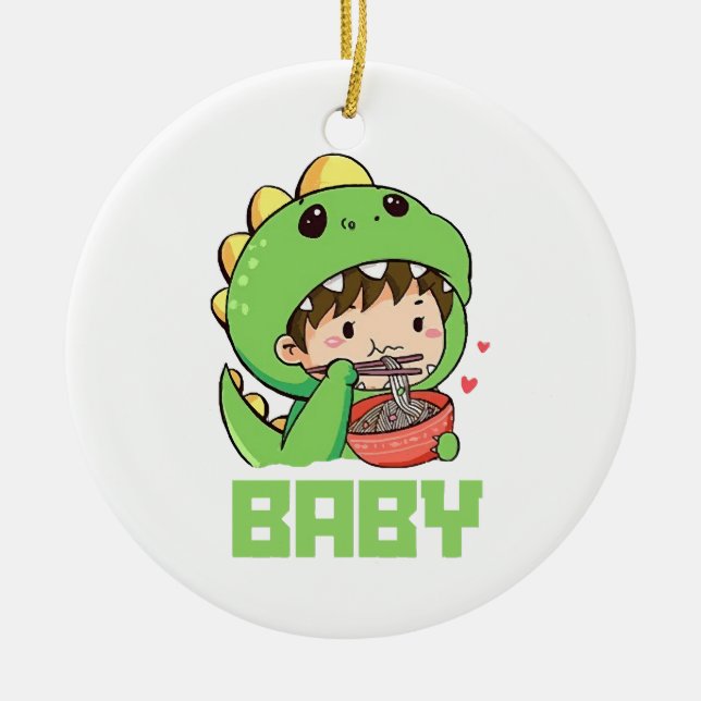bebis godzilla julgransprydnad keramik (Framsidan)