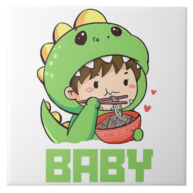 bebis godzilla kakelplatta (Framsidan)