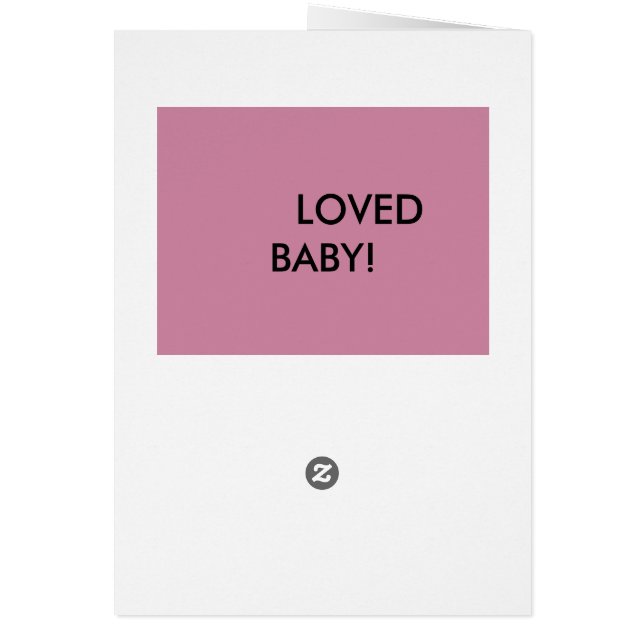 bebis hälsningskort (Baksidan)