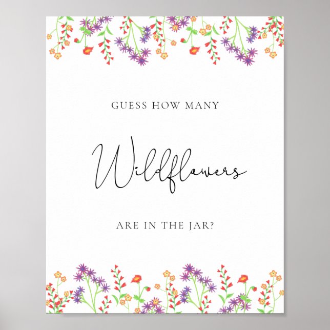 Bebis i blom, gissa hur många vilda blommor poster (Framsidan)