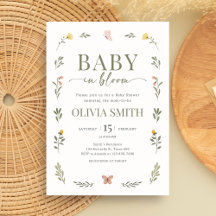 Bebis i blom Wildflower Baby Shower