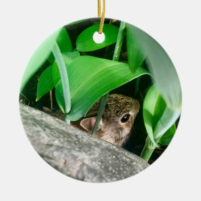 Bebis Kanin Julgransprydnad Keramik (Framsidan)
