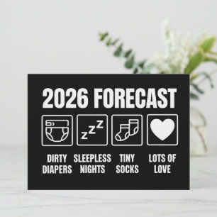 Bebis kommer snart 2026 Förutsägelse Bebis firande Inbjudningar