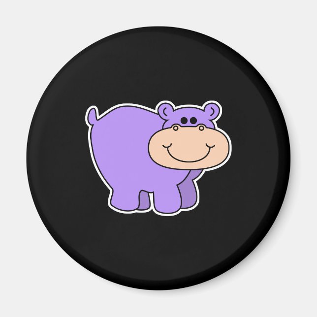 bebis lila flodhäst magnet (Framsidan)