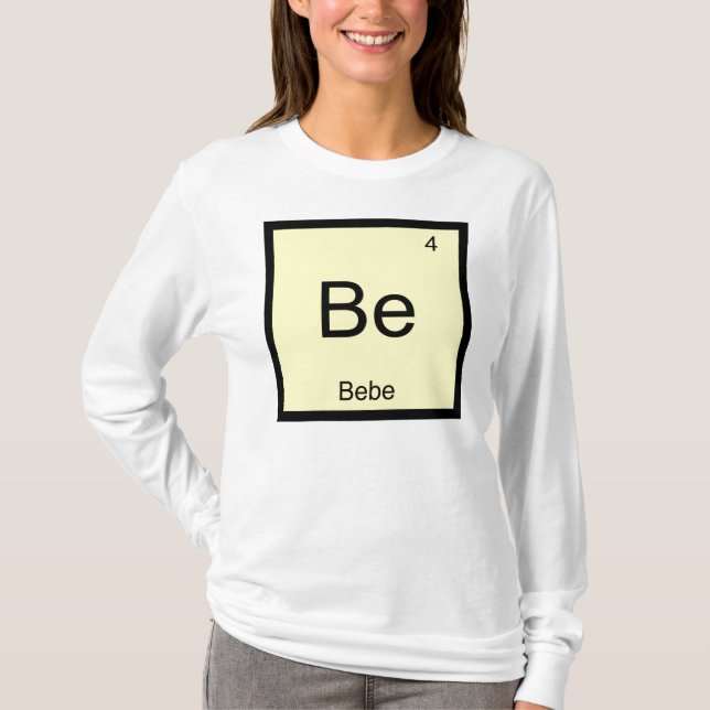 Bebis Namn Kemiskt Element Periodiska Systemet T-shirt (Framsida)