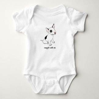 Bebis overall med söt bullterrier-valp t shirt
