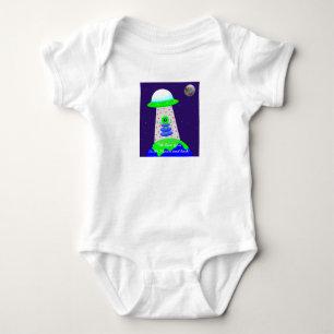 Bebis overall med utomjording och måne av Jo Image T Shirt