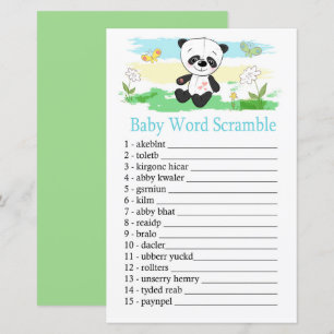 Bebis panda Blandning av babys ord spel