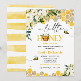 Bebis Shower Gender Neutral Little honey Inbjudningar