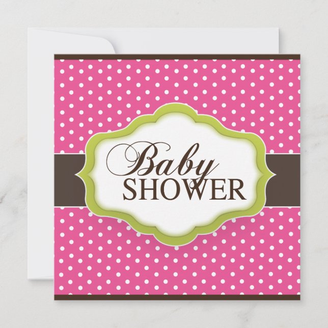 Bebis shower-inbjudan med fantasifull design inbjudningar (Framsida)
