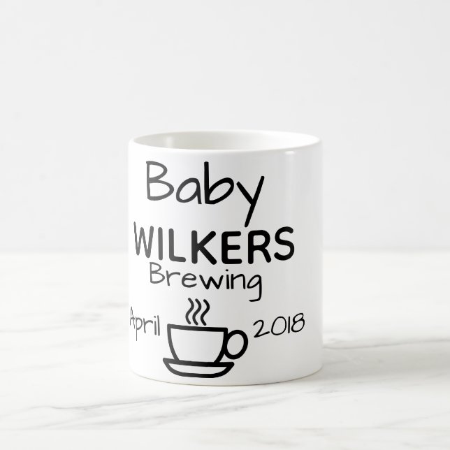 bebis som bryggar förvänta gravid kaffemugg (Center)