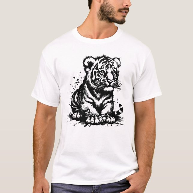 Bebis Tiger T Shirt (Framsida)