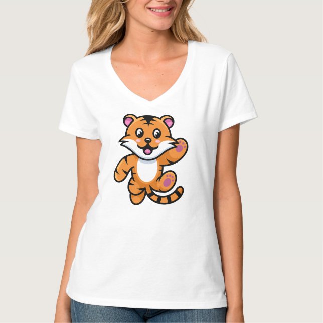 Bebis Tiger T Shirt (Framsida)