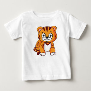 Bebis Tiger Tecknad Film T Shirt