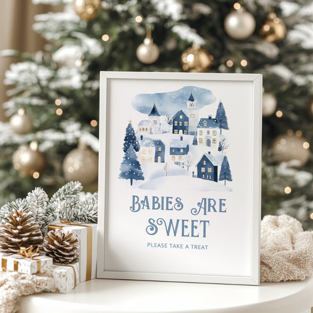 Bebisar är söta Det tar en by Vintersnö Poster (Skapare uppladdad)