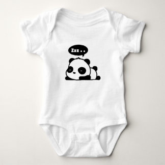 bebisbodysuit med en gullig sömnig panda tee