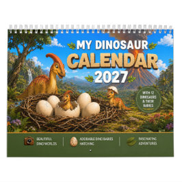 Bebisdinosaurier kläcks – Forntidens värld 2027 Kalender