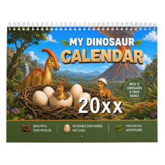 Bebisdinosaurier kläcks – Forntidens Värld Kalender