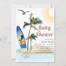 Bebisdusch för anpassningsbar-märkt persikobesökar inbjudningar