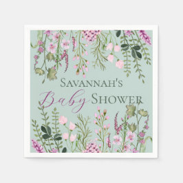 Bebisdusch för Blommigt för vattenfärg Fintvätt av Pappersservett