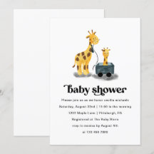 Bebisdusch för Cute Giraffe-illustration