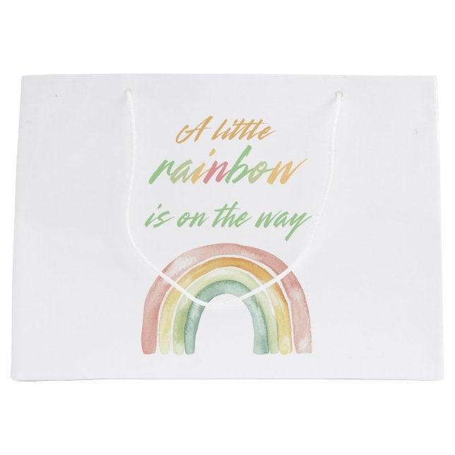 Bebisdusch för cute Watercolor Rainbow (Framsidan)
