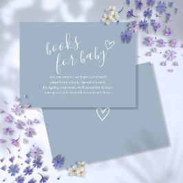 Bebisdusch för Dusty Blue Bok-begäran Tilläggskort