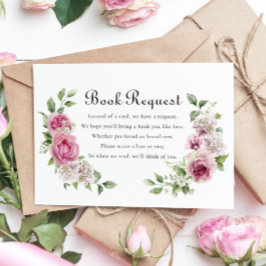 Bebisdusch för elegant Rosa ros Bok-begäran OSA Kort
