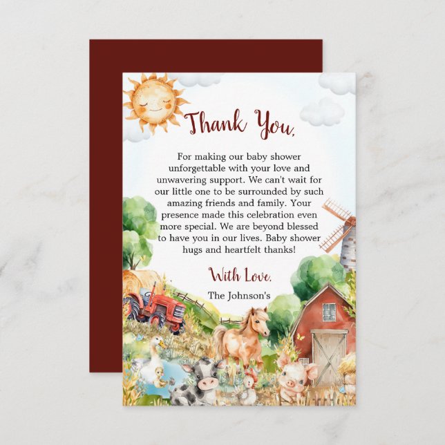 Bebisdusch för färgsgrupp för utspädningsvattenfär tack kort (Fram/baksida)