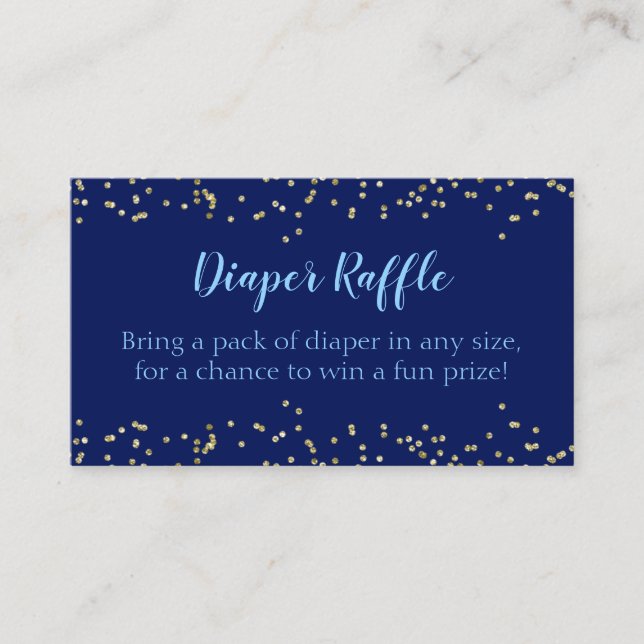 Bebisdusch för Guld-konfetti- Tilläggskort (Framsida)