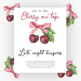 Bebisdusch för körsbärsbåge Sent nattblöjor Poster