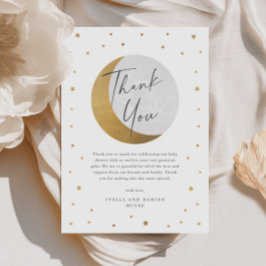 Bebisdusch för måne och stjärnor tack kort