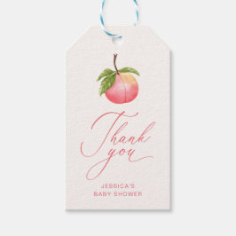 Bebisdusch för minsta Tack för vattenfärg Presentetikett