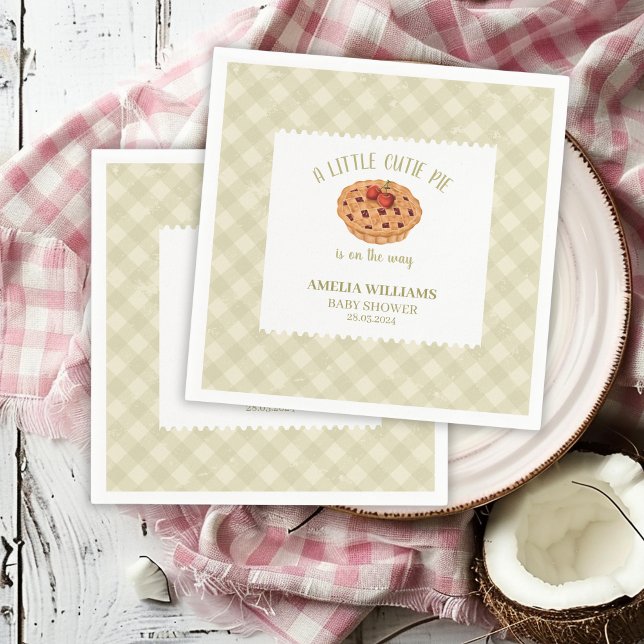 Bebisdusch för Paj med vattenfärg Cutie-blomma Pappersservett (Skapare uppladdad)