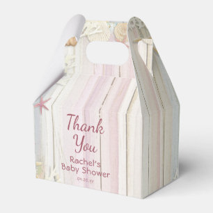 Bebisdusch för tack Tropical Beach Seashell Baby S Presentaskar
