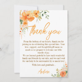 Bebisdusch för vattenfärg - Blommigt - tackkort Tack Kort