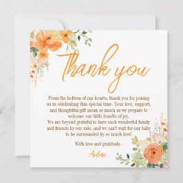 Bebisdusch för vattenfärg - Blommigt - tackkort Tack Kort