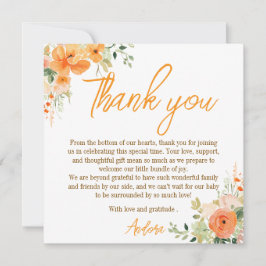 Bebisdusch för vattenfärg - Blommigt - tackkort Tack Kort