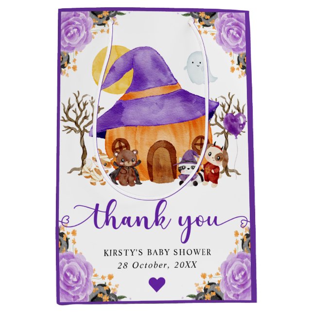 Bebisdusch för vattenfärg Bus eller godis Hallowee (Framsidan)